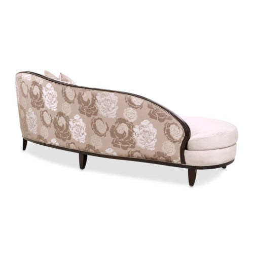 AICO Furniture Camellia Field Asymmetrical Sofa in Warm Pecan - Furniture Land (Milwaukee, WI)