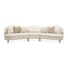 AICO Furniture Camellia Field RAF Loveseat Linen in Caramel - Furniture Land (Milwaukee, WI)