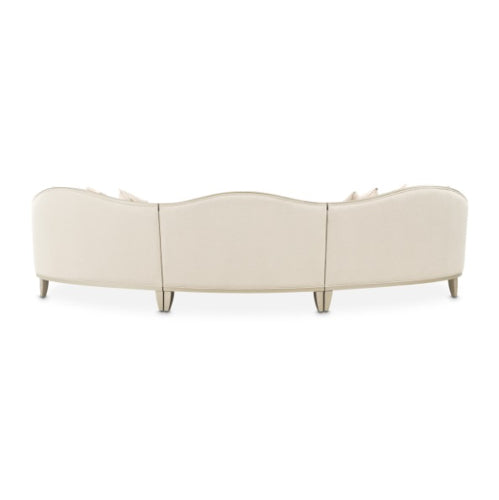 AICO Furniture Camellia Field LAF Loveseat Linen in Caramel - Furniture Land (Milwaukee, WI)