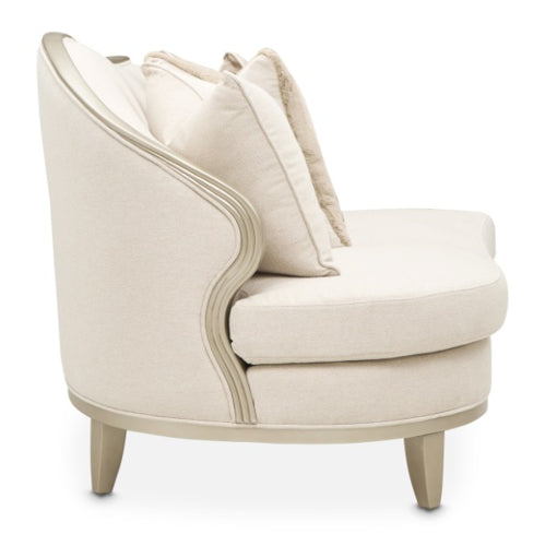 AICO Furniture Camellia Field LAF Loveseat Linen in Caramel - Furniture Land (Milwaukee, WI)
