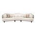 AICO Furniture Camellia Field RAF Loveseat Linen in Warm Pecan - Furniture Land (Milwaukee, WI)