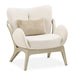 AICO Furniture Camellia Field Accent Chair Ivory in Caramel - Furniture Land (Milwaukee, WI)