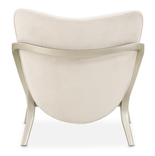 AICO Furniture Camellia Field Accent Chair Ivory in Caramel - Furniture Land (Milwaukee, WI)