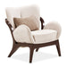 AICO Furniture Camellia Field Accent Chair Porchini in Warm Pecan - Furniture Land (Milwaukee, WI)