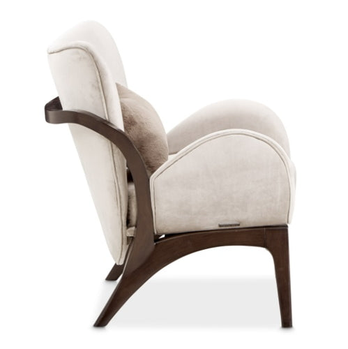 AICO Furniture Camellia Field Accent Chair Porchini in Warm Pecan - Furniture Land (Milwaukee, WI)
