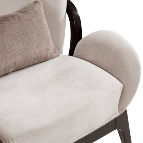 AICO Furniture Camellia Field Accent Chair Porchini in Warm Pecan - Furniture Land (Milwaukee, WI)