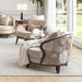 AICO Furniture Camellia Field Accent Chair Porchini in Warm Pecan - Furniture Land (Milwaukee, WI)