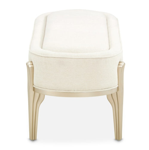AICO Furniture Camellia Field Bench in Caramel - Furniture Land (Milwaukee, WI)