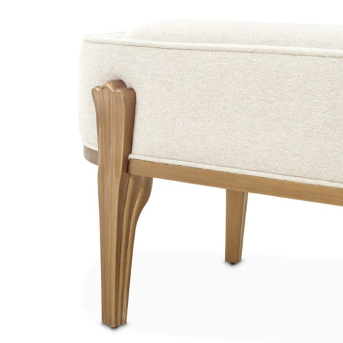 AICO Furniture Camellia Field Bench in Warm Pecan - Furniture Land (Milwaukee, WI)
