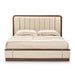AICO Furniture Mason Park Queen Channel Tufted Bed in Umber - Furniture Land (Milwaukee, WI)