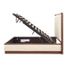 AICO Furniture Mason Park King Channel Tufted Bed in Umber - Furniture Land (Milwaukee, WI)
