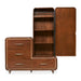 AICO Furniture Mason Park Offset Chest with Storage Mirror in Umber - Furniture Land (Milwaukee, WI)