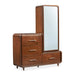 AICO Furniture Mason Park Offset Chest with Storage Mirror in Umber - Furniture Land (Milwaukee, WI)