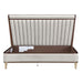 AICO Furniture Houston Queen Channel Tufted Bed in Walnut - Furniture Land (Milwaukee, WI)