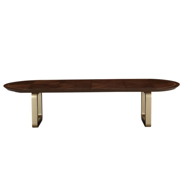 AICO Furniture Houston Oval Dining Table in Walnut - Furniture Land (Milwaukee, WI)