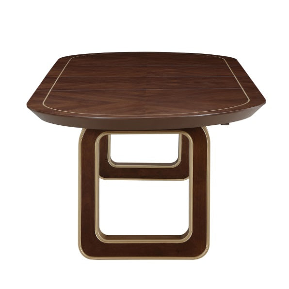AICO Furniture Houston Oval Dining Table in Walnut - Furniture Land (Milwaukee, WI)