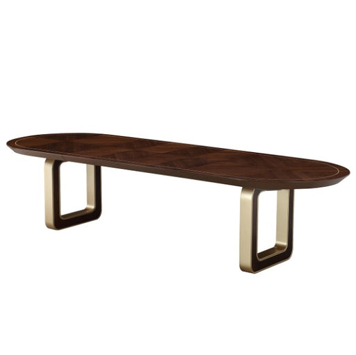 AICO Furniture Houston Oval Dining Table in Walnut - Furniture Land (Milwaukee, WI)