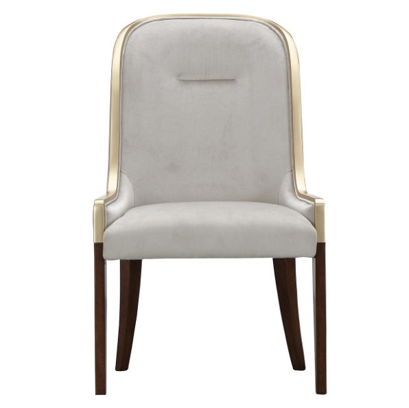 AICO Furniture Houston Assmebled Side Chair (Set of 2) in Walnut - Furniture Land (Milwaukee, WI)