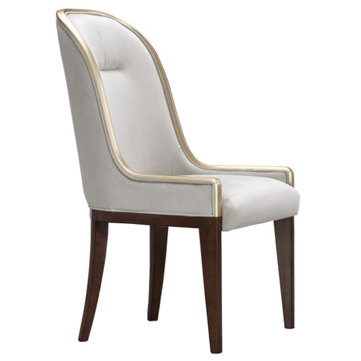 AICO Furniture Houston Assmebled Side Chair (Set of 2) in Walnut - Furniture Land (Milwaukee, WI)