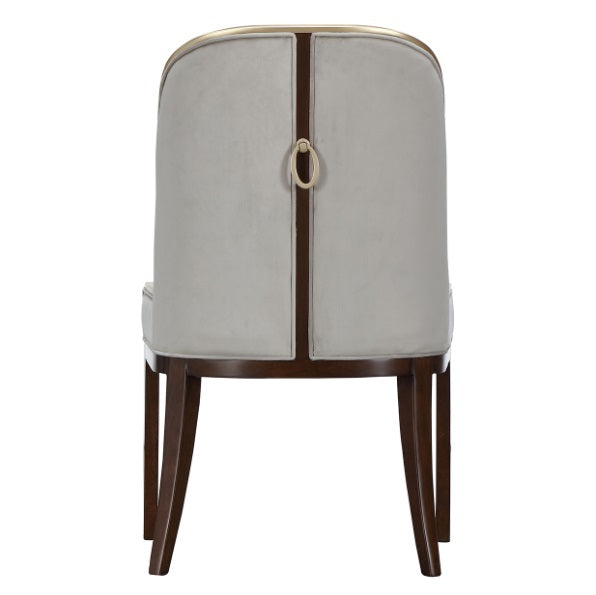 AICO Furniture Houston Assmebled Side Chair (Set of 2) in Walnut - Furniture Land (Milwaukee, WI)