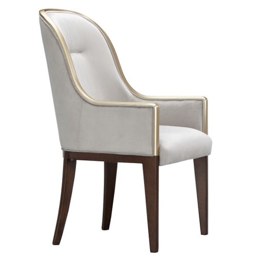 AICO Furniture Houston Assmebled Arm Chair in Walnut - Furniture Land (Milwaukee, WI)