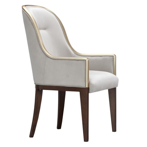 AICO Furniture Houston Assmebled Arm Chair in Walnut - Furniture Land (Milwaukee, WI)