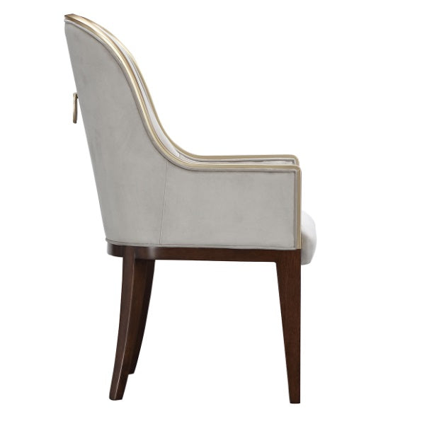 AICO Furniture Houston Assmebled Arm Chair in Walnut - Furniture Land (Milwaukee, WI)