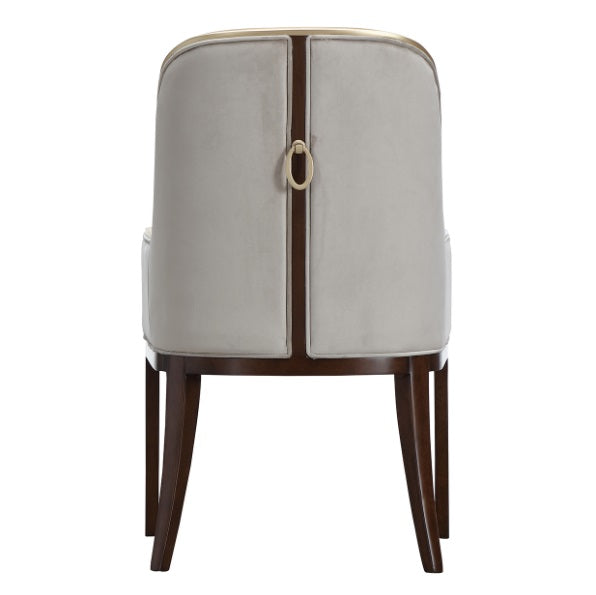 AICO Furniture Houston Assmebled Arm Chair in Walnut - Furniture Land (Milwaukee, WI)