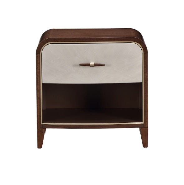 AICO Furniture Houston Small Nightstand in Walnut - Furniture Land (Milwaukee, WI)