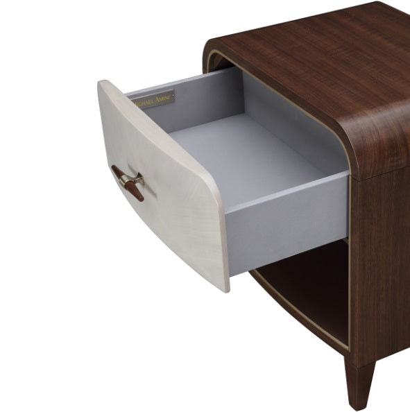 AICO Furniture Houston Small Nightstand in Walnut - Furniture Land (Milwaukee, WI)