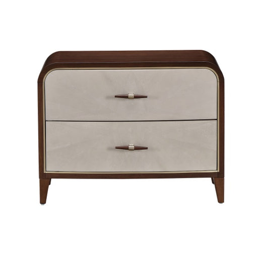 AICO Furniture Houston Large Nightstand in Walnut - Furniture Land (Milwaukee, WI)