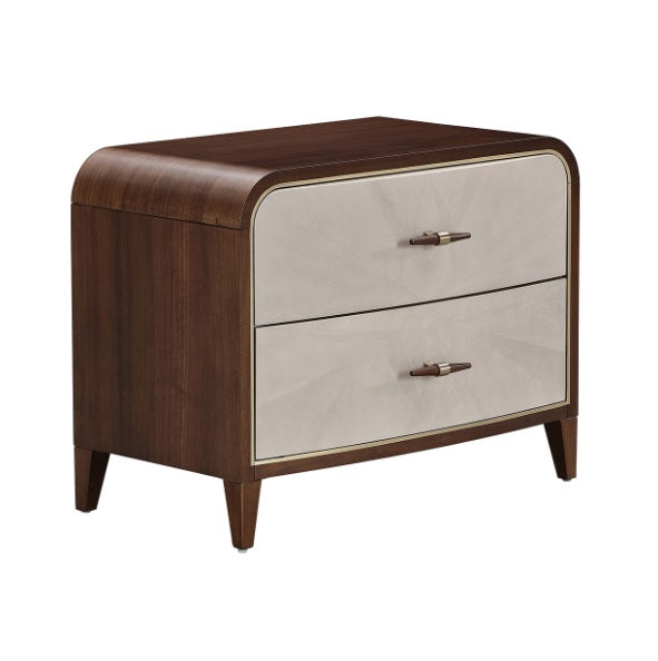 AICO Furniture Houston Large Nightstand in Walnut - Furniture Land (Milwaukee, WI)