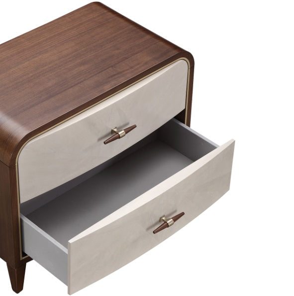 AICO Furniture Houston Large Nightstand in Walnut - Furniture Land (Milwaukee, WI)