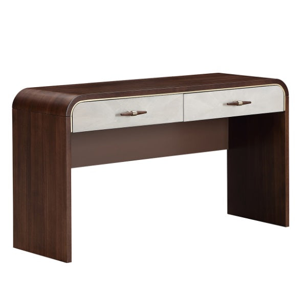AICO Furniture Houston Vanity Desk in Walnut - Furniture Land (Milwaukee, WI)