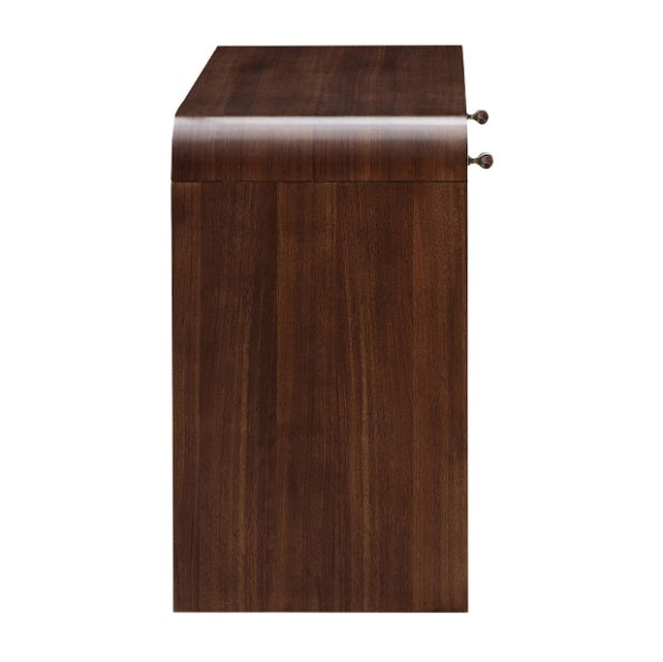 AICO Furniture Houston Vanity Desk in Walnut - Furniture Land (Milwaukee, WI)