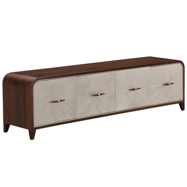 AICO Furniture Houston Media Cabinet in Walnut - Furniture Land (Milwaukee, WI)