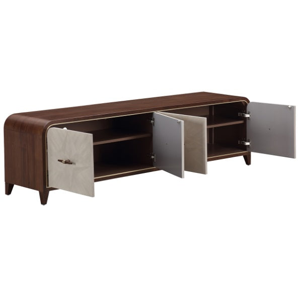 AICO Furniture Houston Media Cabinet in Walnut - Furniture Land (Milwaukee, WI)