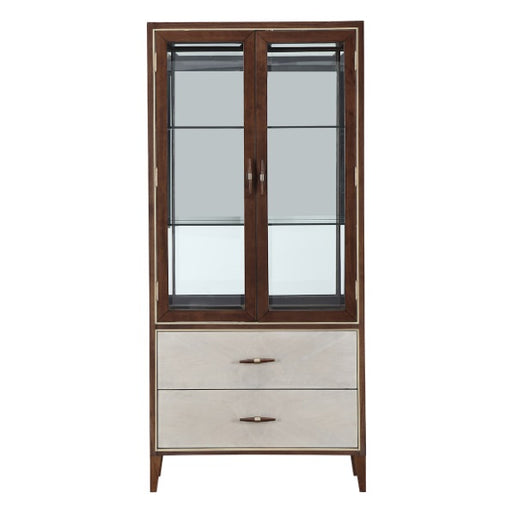AICO Furniture Houston Display Cabinet in Walnut - Furniture Land (Milwaukee, WI)