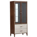 AICO Furniture Houston Display Cabinet in Walnut - Furniture Land (Milwaukee, WI)