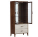 AICO Furniture Houston Display Cabinet in Walnut - Furniture Land (Milwaukee, WI)
