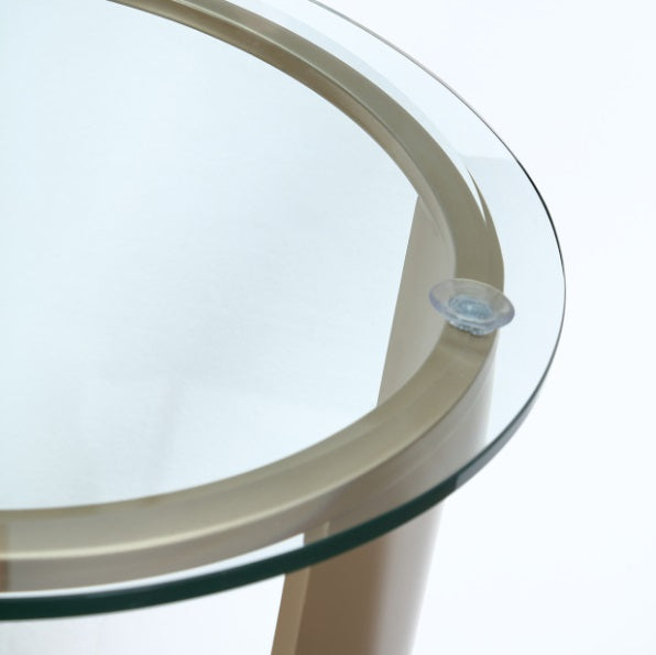 AICO Furniture Houston Chairside Table in Brushed Gold - Furniture Land (Milwaukee, WI)