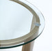 AICO Furniture Houston Chairside Table in Brushed Gold - Furniture Land (Milwaukee, WI)