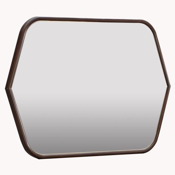 AICO Furniture Houston Wall Mirror in Walnut - Furniture Land (Milwaukee, WI)