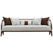 AICO Furniture Houston Sofa Pebble in Walnut - Furniture Land (Milwaukee, WI)
