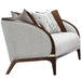 AICO Furniture Houston Sofa Pebble in Walnut - Furniture Land (Milwaukee, WI)