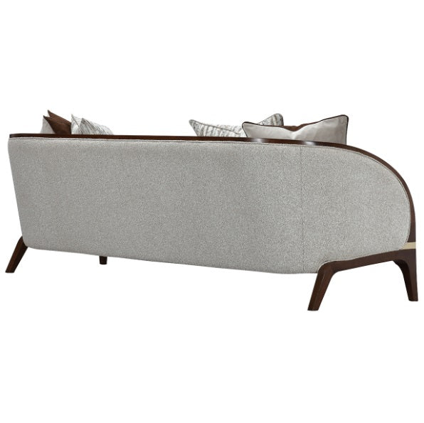 AICO Furniture Houston Sofa Pebble in Walnut - Furniture Land (Milwaukee, WI)
