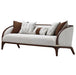 AICO Furniture Houston Sofa Pebble in Walnut - Furniture Land (Milwaukee, WI)