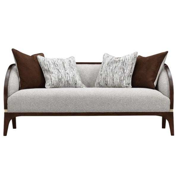 AICO Furniture Houston Loveseat Pebble in Walnut - Furniture Land (Milwaukee, WI)