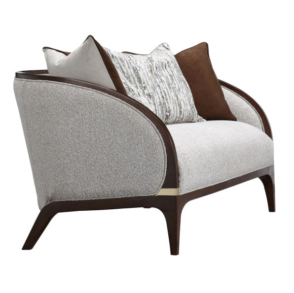 AICO Furniture Houston Loveseat Pebble in Walnut - Furniture Land (Milwaukee, WI)