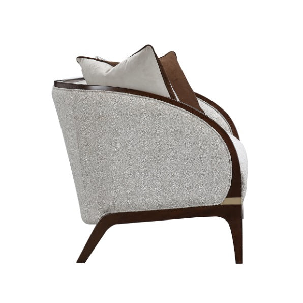 AICO Furniture Houston Loveseat Pebble in Walnut - Furniture Land (Milwaukee, WI)